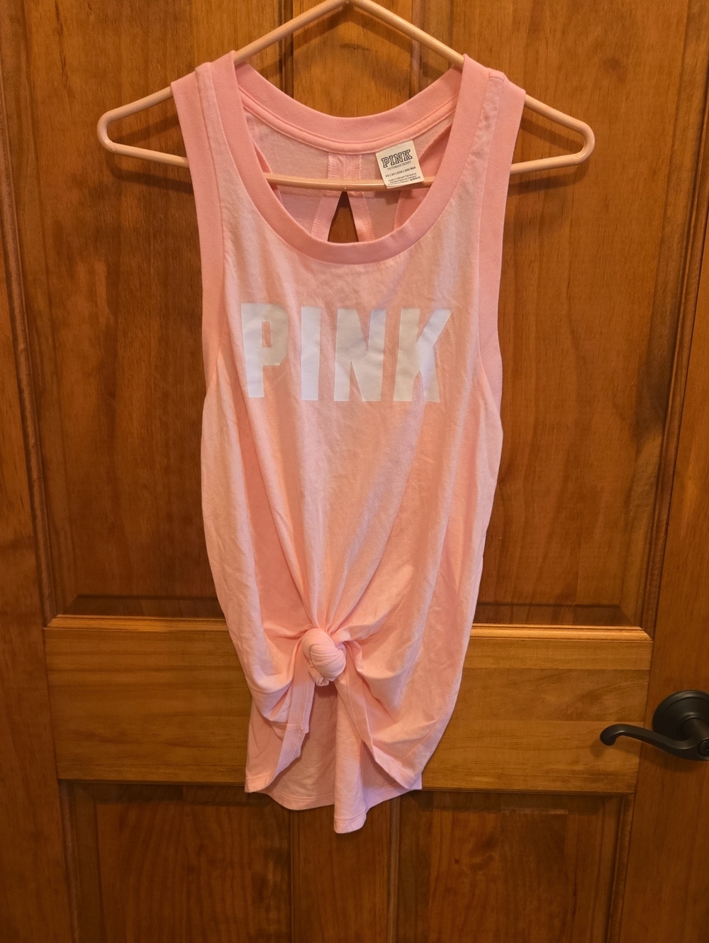 PINK Victoria's Secret Womens Pink Knot-Front Tank Top